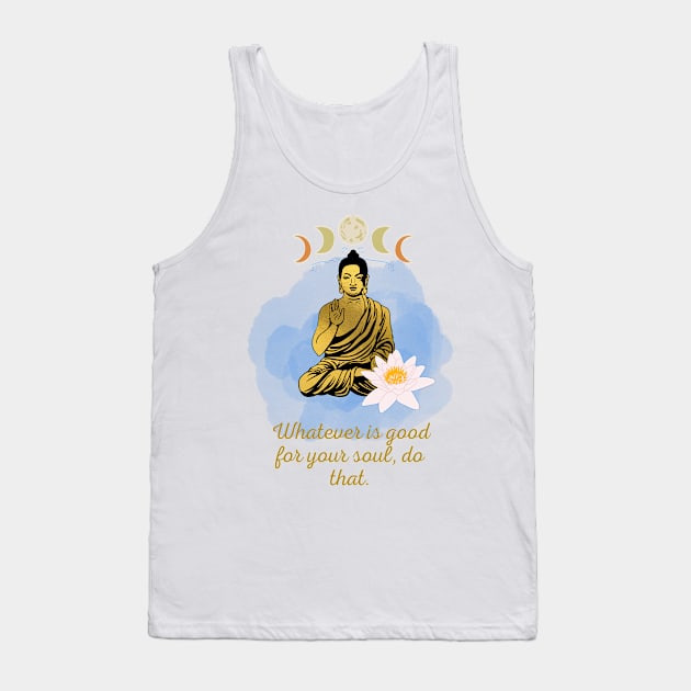 Buddha Meditating Tank Top by Prilidiarts